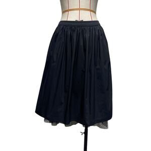 1901 Womens Size S Petite Black Gathered Dot Tulle Underskirt Skirt